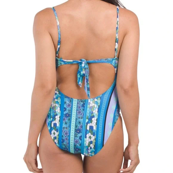 HOST PICK!! Lucky Brand V-neck Wire One Piece Swimsuit - Picture 2 of 2